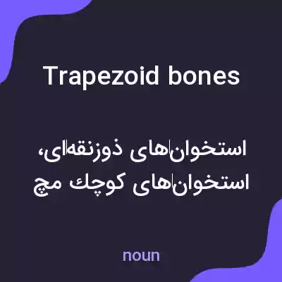 معنی trapezoid bones به فارسی معنی trapezoid bones به فارسی
