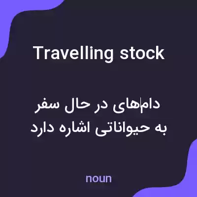 معنی travelling stock به فارسی معنی travelling stock به فارسی