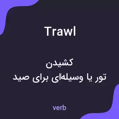 معنی trawl به فارسی معنی trawl به فارسی