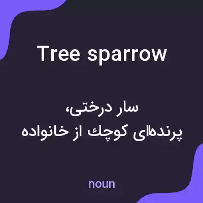 معنی tree sparrow به فارسی معنی tree sparrow به فارسی