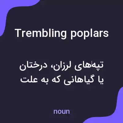 معنی trembling poplars به فارسی معنی trembling poplars به فارسی