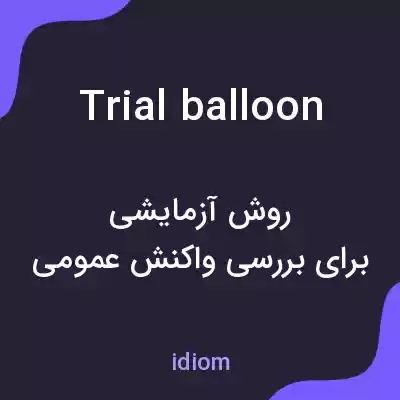 معنی trial balloon به فارسی معنی trial balloon به فارسی