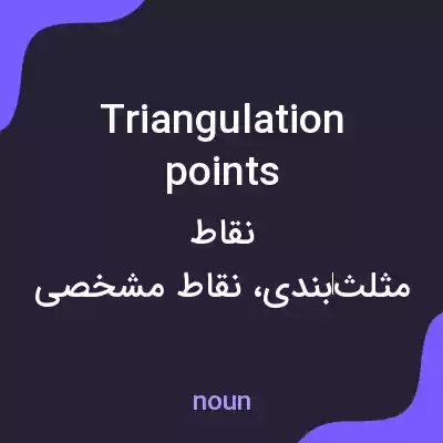 معنی triangulation points به فارسی معنی triangulation points به فارسی
