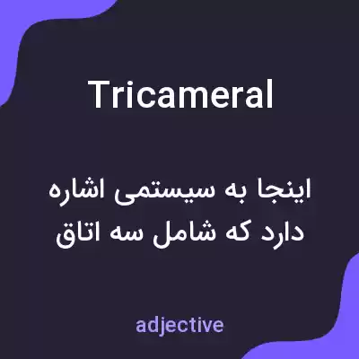معنی tricameral به فارسی معنی tricameral به فارسی