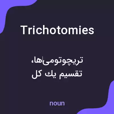 معنی trichotomies به فارسی معنی trichotomies به فارسی