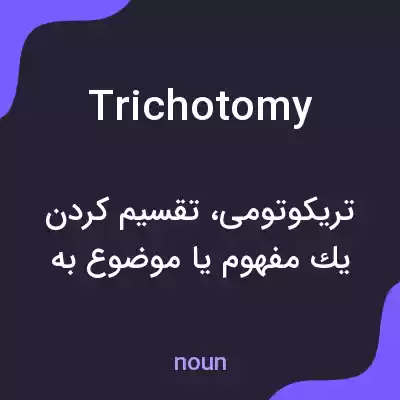 معنی trichotomy به فارسی