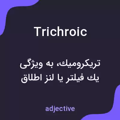 معنی trichroic به فارسی معنی trichroic به فارسی
