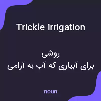 معنی trickle irrigation به فارسی معنی trickle irrigation به فارسی
