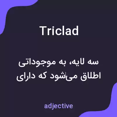 معنی triclad به فارسی معنی triclad به فارسی