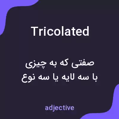 معنی tricolated به فارسی معنی tricolated به فارسی