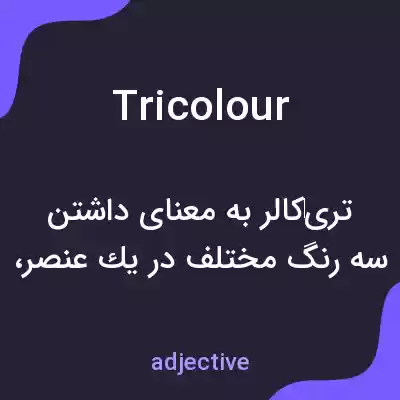 معنی tricolour به فارسی
