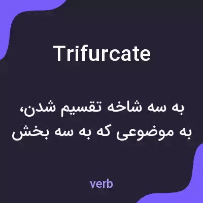 معنی trifurcate به فارسی معنی trifurcate به فارسی