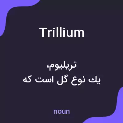 معنی trillium به فارسی معنی trillium به فارسی