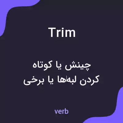 معنی trim به فارسی معنی trim به فارسی