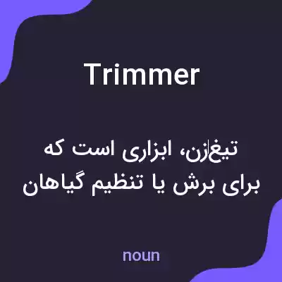 معنی trimmer به فارسی معنی trimmer به فارسی