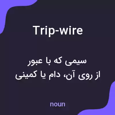 معنی trip-wire به فارسی معنی trip-wire به فارسی
