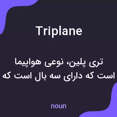 معنی triplane به فارسی معنی triplane به فارسی