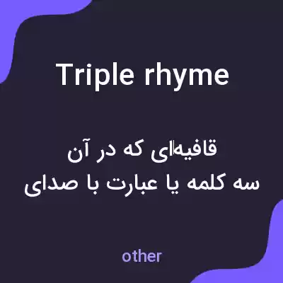 معنی triple rhyme به فارسی معنی triple rhyme به فارسی