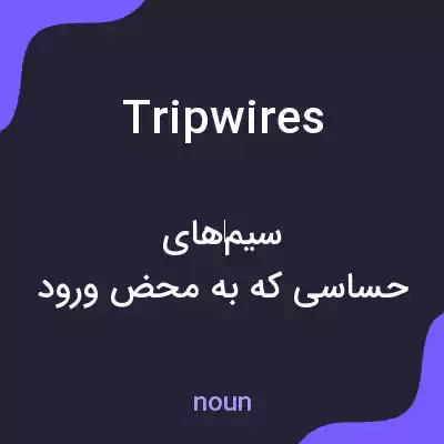 معنی tripwires به فارسی معنی tripwires به فارسی