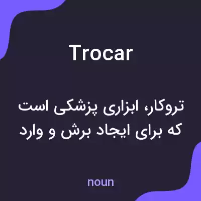 معنی trocar به فارسی معنی trocar به فارسی