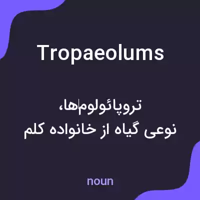 معنی tropaeolums به فارسی معنی tropaeolums به فارسی