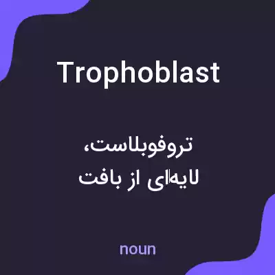 معنی trophoblast به فارسی