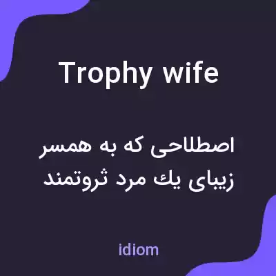 معنی trophy wife به فارسی معنی trophy wife به فارسی