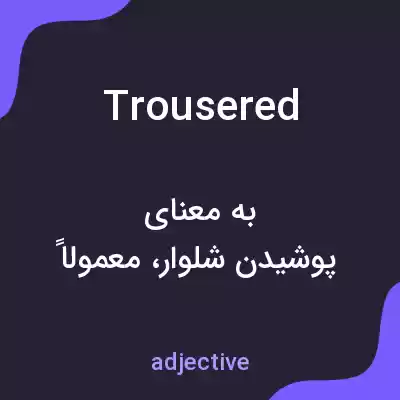 معنی trousered به فارسی معنی trousered به فارسی
