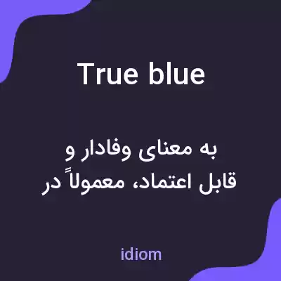 معنی true blue به فارسی معنی true blue به فارسی