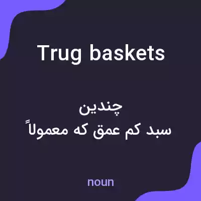 معنی trug baskets به فارسی