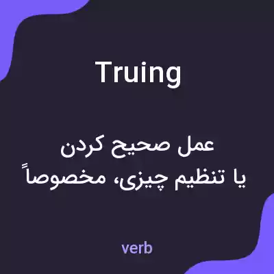 معنی truing به فارسی معنی truing به فارسی