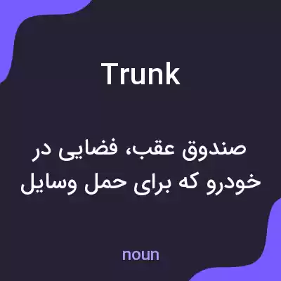 معنی trunk به فارسی معنی trunk به فارسی