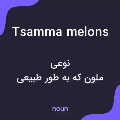 معنی tsamma melons به فارسی معنی tsamma melons به فارسی