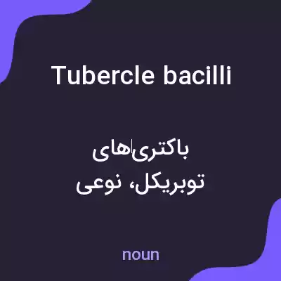 معنی tubercle bacilli به فارسی معنی tubercle bacilli به فارسی