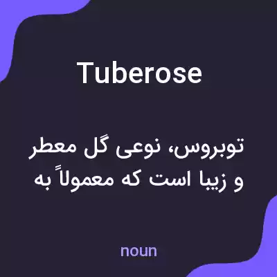 معنی tuberose به فارسی معنی tuberose به فارسی