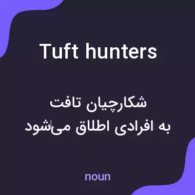 معنی tuft hunters به فارسی معنی tuft hunters به فارسی