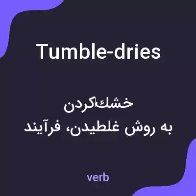 معنی tumble-dries به فارسی معنی tumble-dries به فارسی