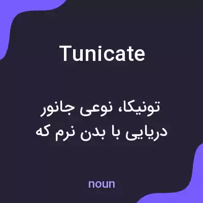 معنی tunicate به فارسی معنی tunicate به فارسی