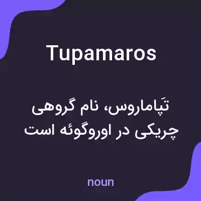 معنی tupamaros به فارسی معنی tupamaros به فارسی