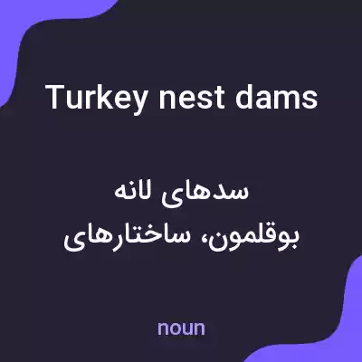 معنی turkey nest dams به فارسی معنی turkey nest dams به فارسی