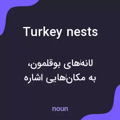 معنی turkey nests به فارسی معنی turkey nests به فارسی