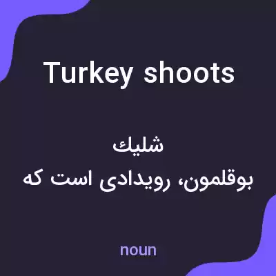 معنی turkey shoots به فارسی معنی turkey shoots به فارسی