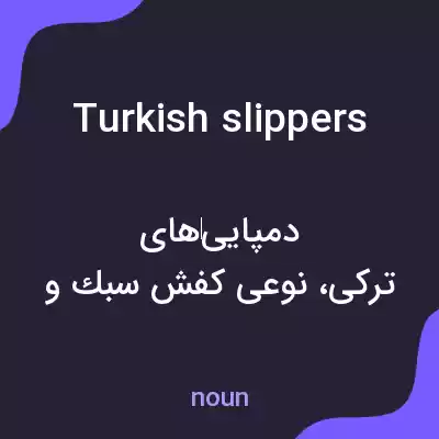 معنی turkish slippers به فارسی معنی turkish slippers به فارسی
