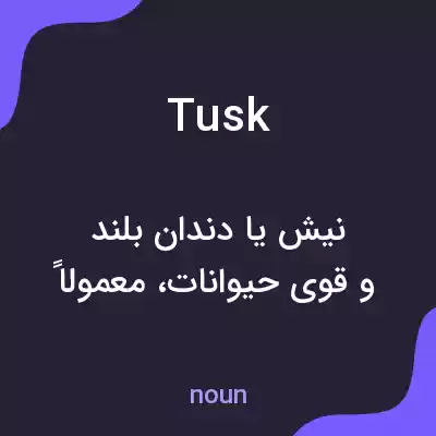 معنی tusk به فارسی معنی tusk به فارسی