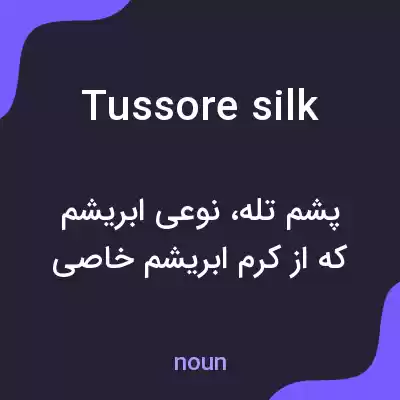معنی tussore silk به فارسی معنی tussore silk به فارسی