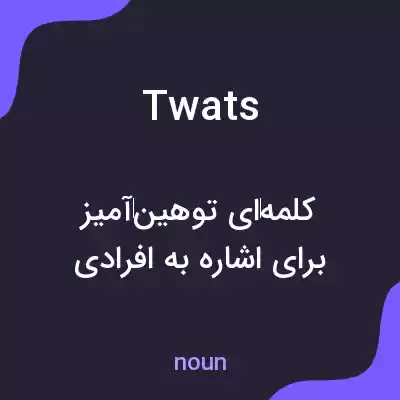 معنی twats به فارسی