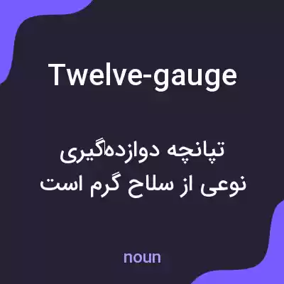 معنی twelve-gauge به فارسی معنی twelve-gauge به فارسی