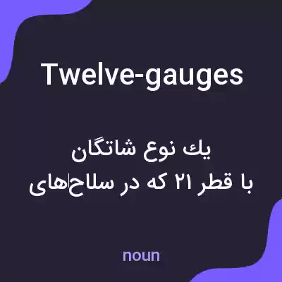 معنی twelve-gauges به فارسی معنی twelve-gauges به فارسی