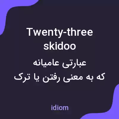 معنی twenty-three skidoo به فارسی معنی twenty-three skidoo به فارسی
