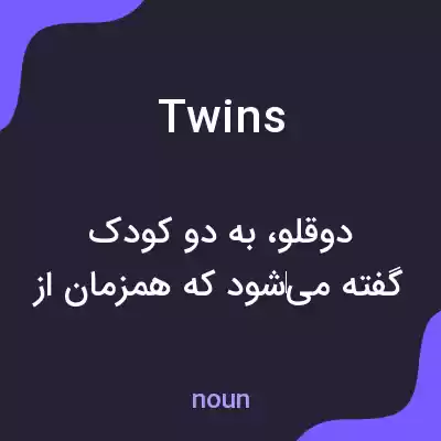 معنی twins به فارسی معنی twins به فارسی
